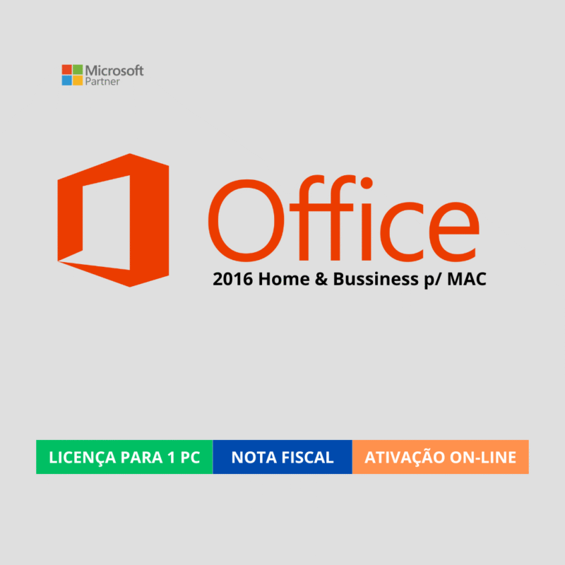 Microsoft Office Home & Business 2016 - Licença Digital para 1 PC